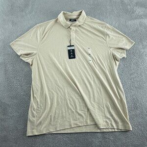 Alfani Mens Stretch Polo Shirt XXL Beige NWT 5815